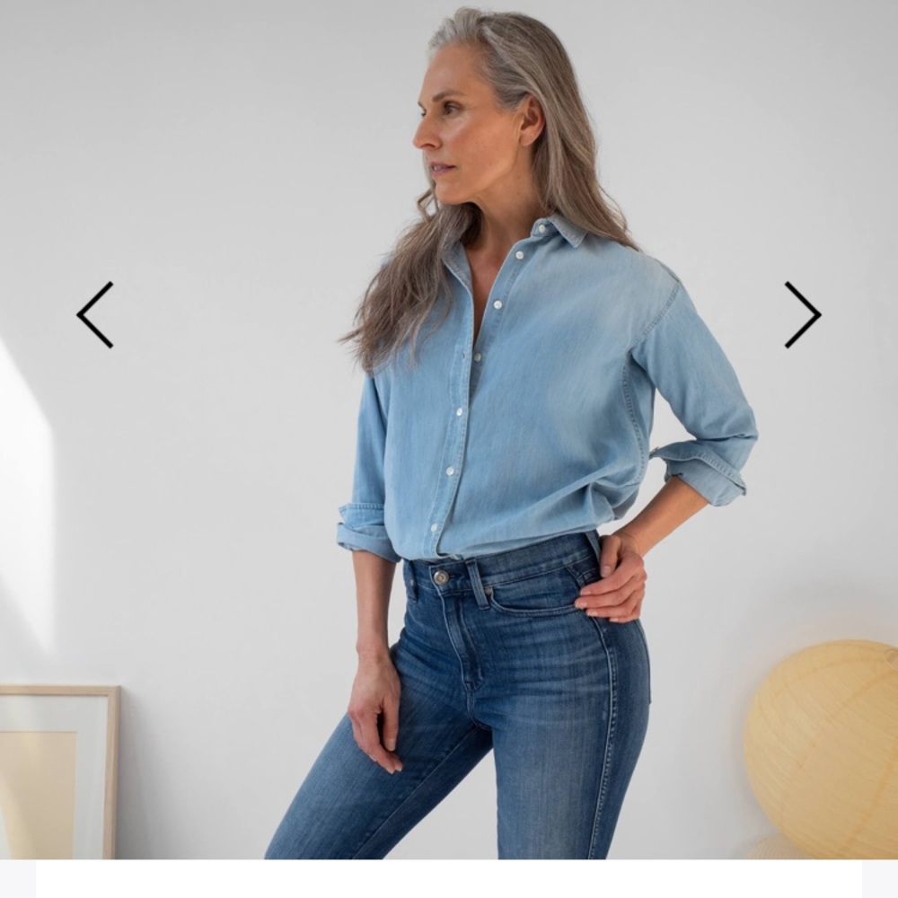 AYR Denim Chambray button up top